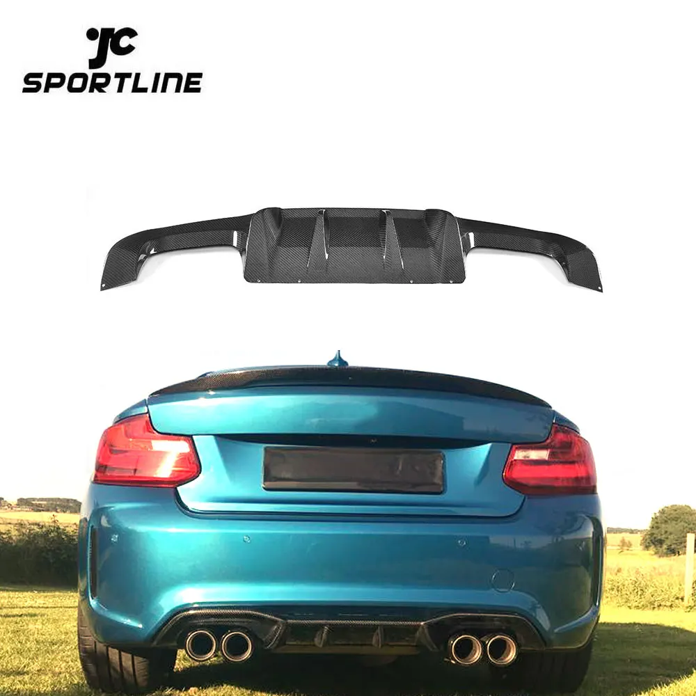 

Carbon Fiber Big Fins Rear Bumper Diffuser For BMW F87 M2 2016-2017 (Fits: F87 M2 )