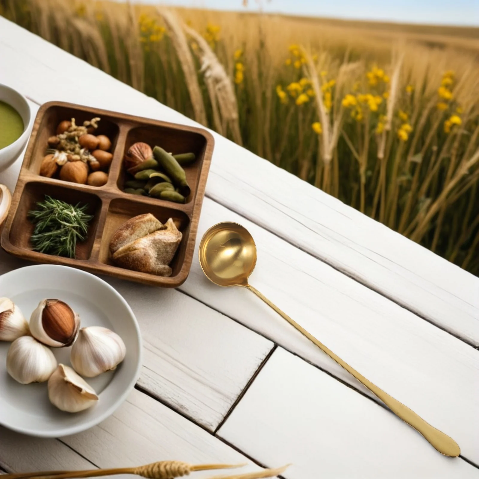 

10.22 Inch Stainless Steel Long Handle Ladle Heavy Duty Hot Pot Gravy Oil Serving Spoon Kitchen Cooking Utensils