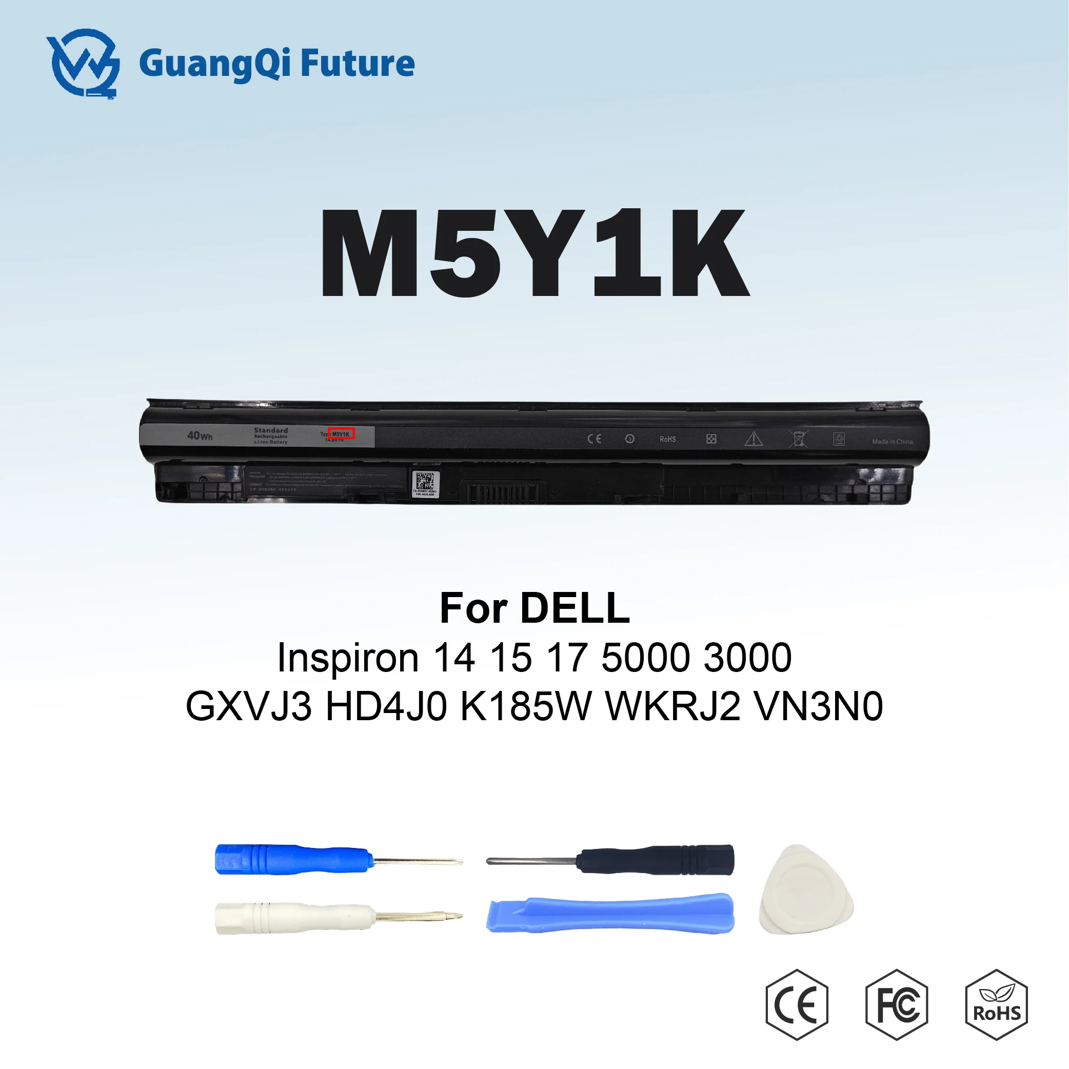 40Wh M5Y1K 14.8V 2700mAh Battery For Dell Inspiron 14 15 17 5000 3000 Series 5559 5558 3551 3451 3558 I3558 3567 5755 5756 5458