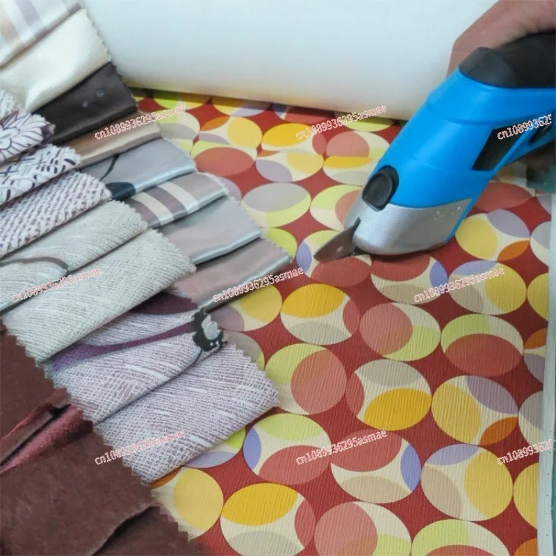 

Fabric Leather Trimming Electric Scissors Cloth Cutting Machine Blue Electric Scissors