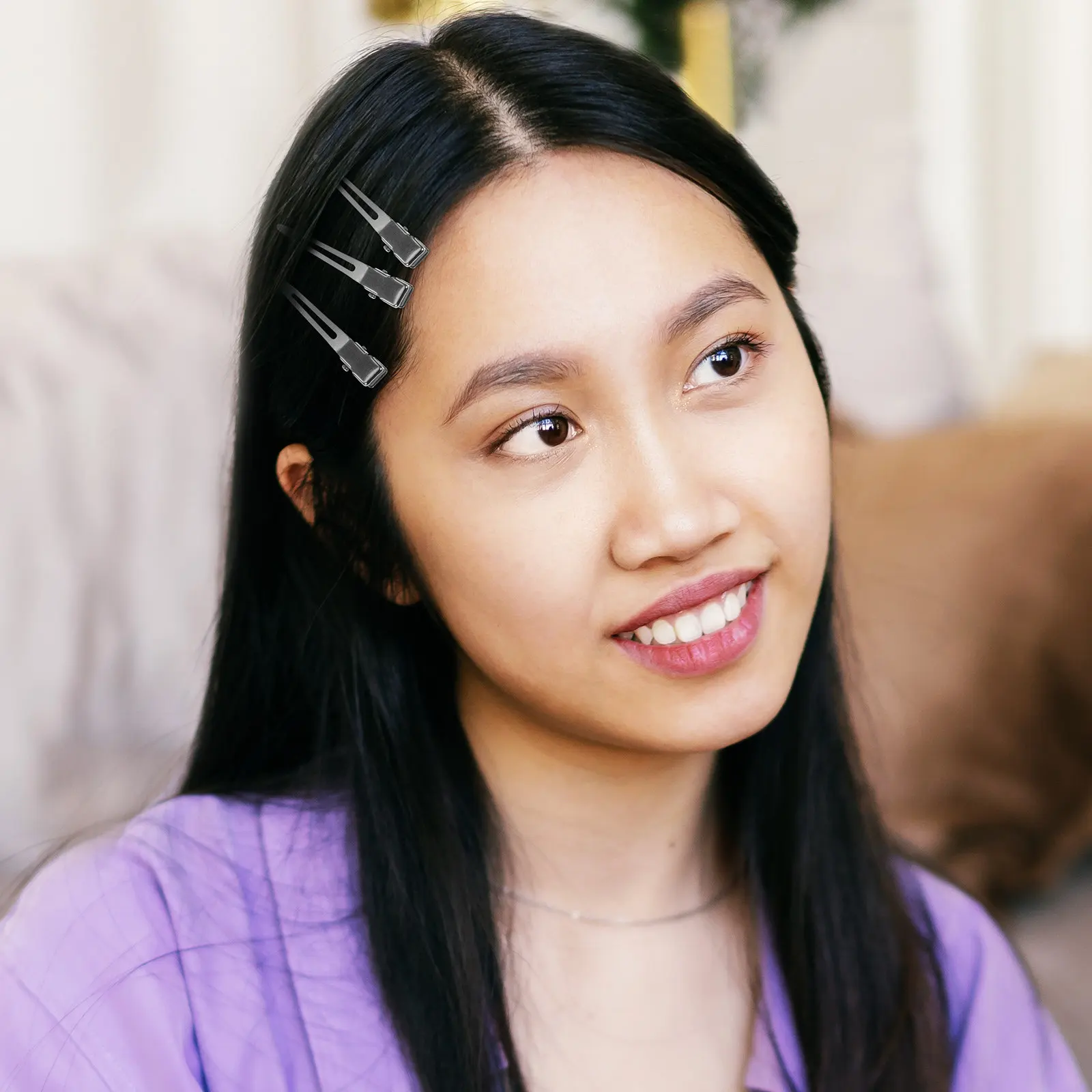 

50 шт. 45 мм серебристые металлические зажимы-крокодилы с одним зубцом, премиум-класса, для надежной фиксации волос в салонах красоты и для укладки