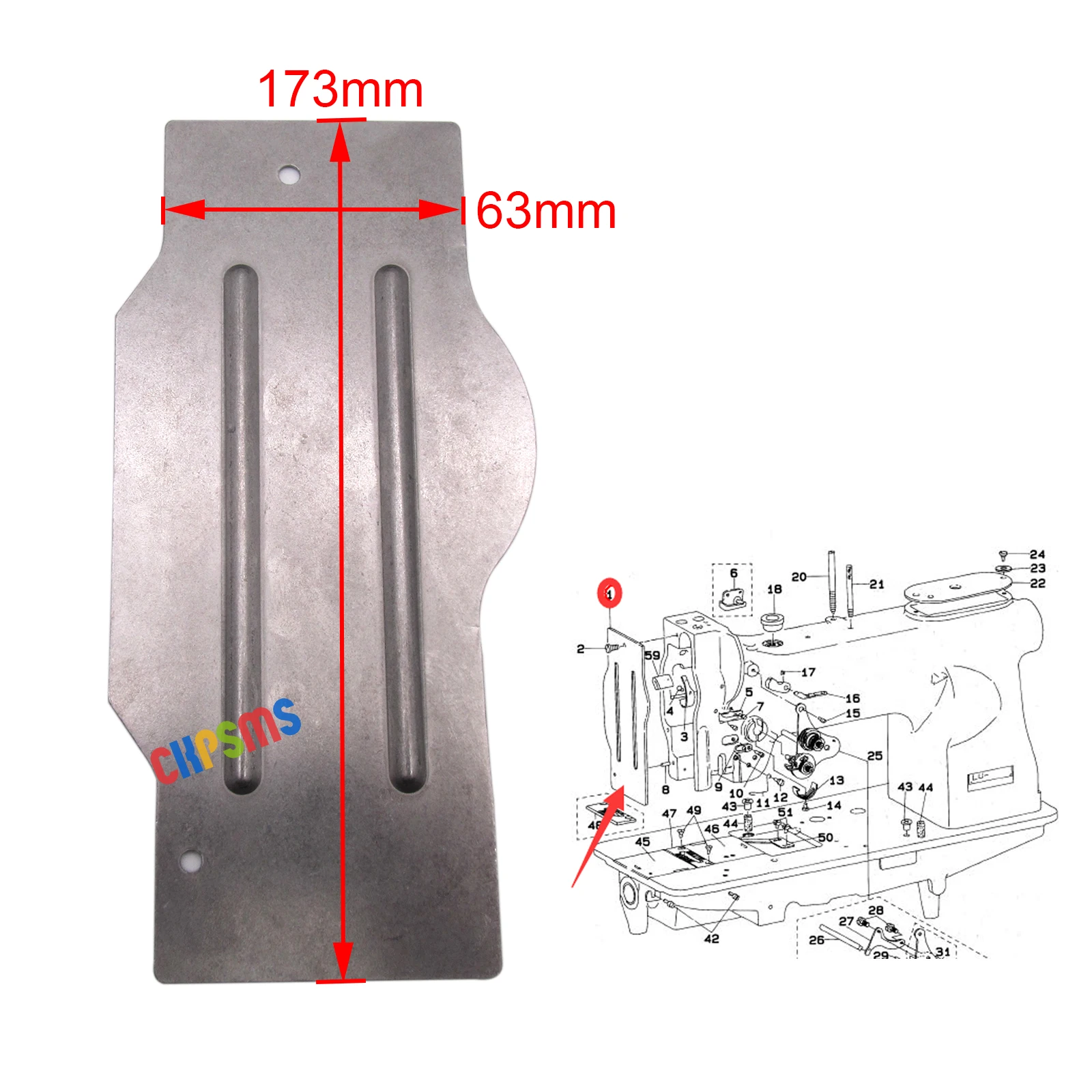 1PCS #10698 FACE PLATE  FOR CONSEW 206RB,223R-2,224, 225,226,227R-2 JUKI LU-562 LU-563 ZOJE ZJ-0628