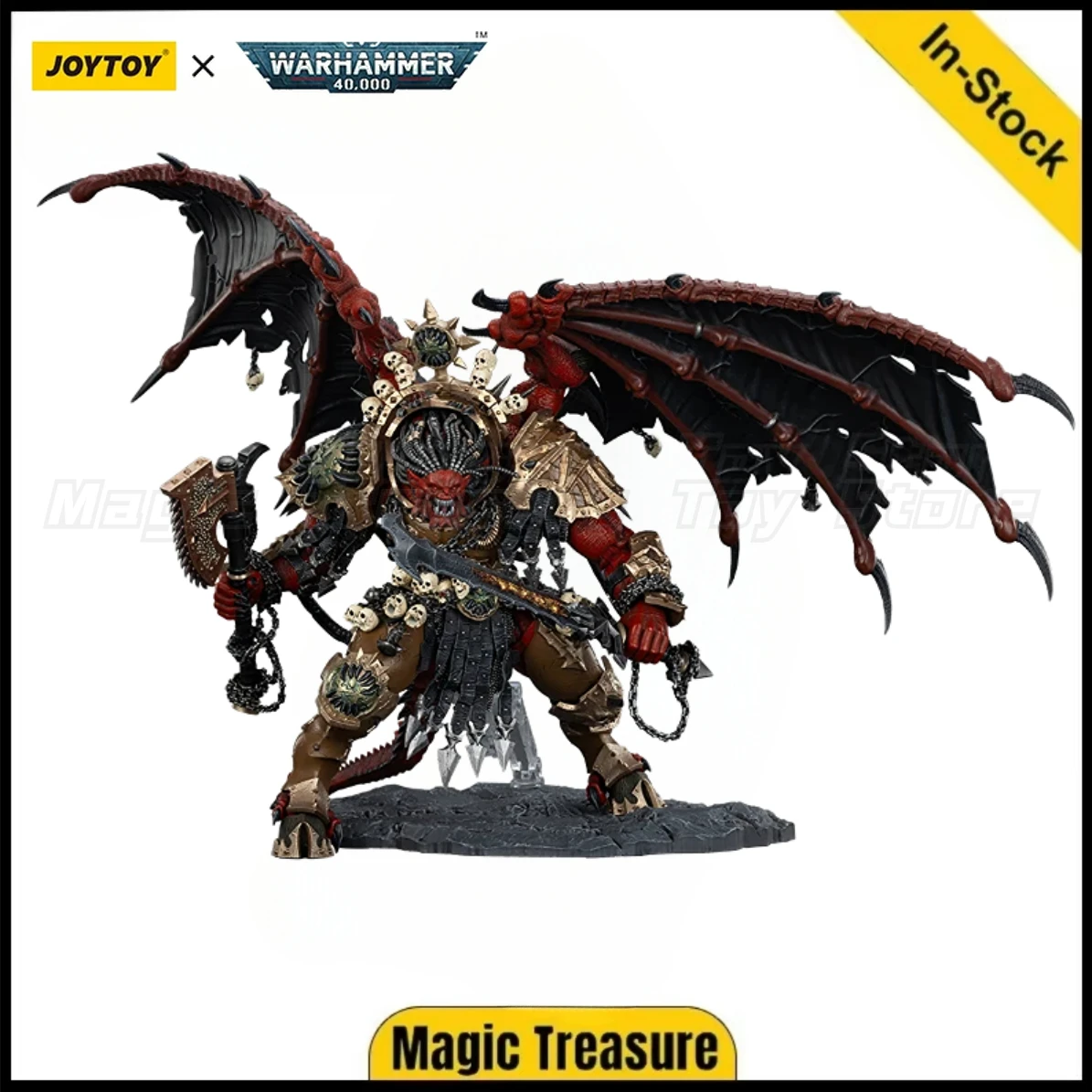【متوفر】JOYTOY 1/18 لعبة مجسمة Warhammer 40K World Eaters Angron Daemon Primarch of Khorne #1