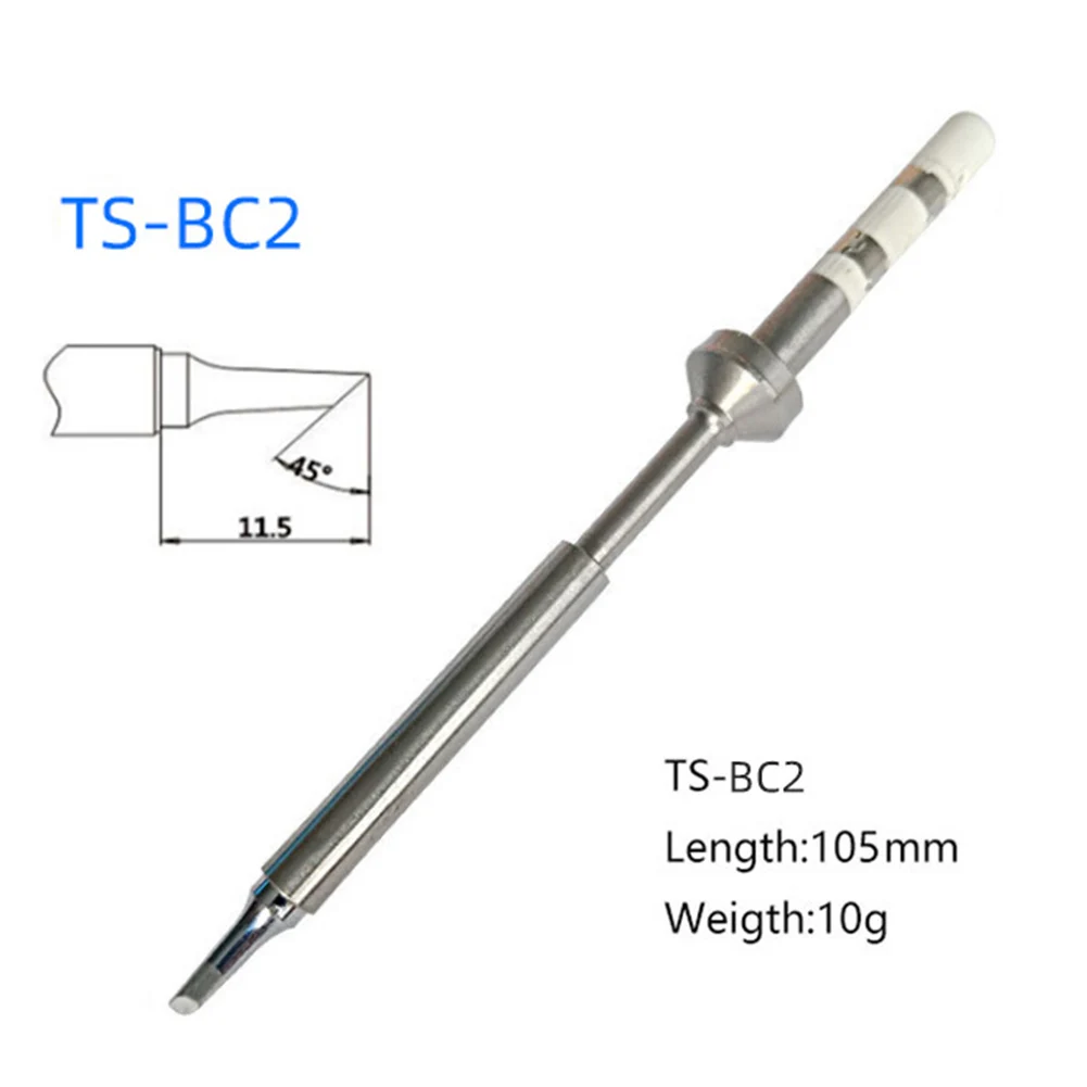 Silver TS100 Soldering Tip 8 Ohm Resistance Fast Heating For TS-BC2 TS-I TS-D24 K KU B2 ILS JL02 BC3 Electric Iron Parts