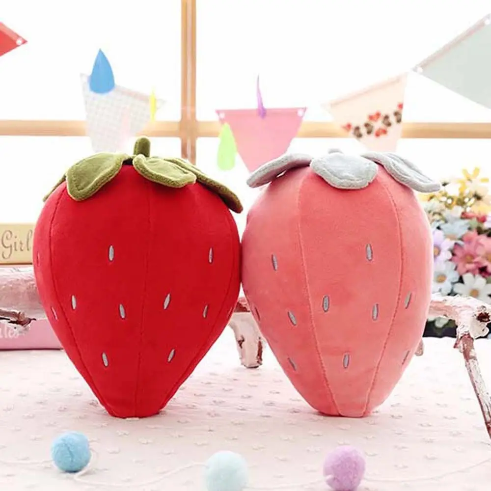 25 40CM Cushion Plush Pillow Plush Plants Home Decoration Strawberry Plush Stuffed Plush Doll Fruit Plush Toys Stuffed Toys