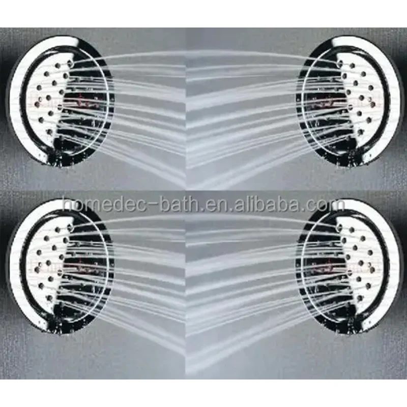 Chrome Round Single Function Wall-Mounted Shower Body Jet Hydro Spa Experience For Your Bathroom Faucet Accessory Kit