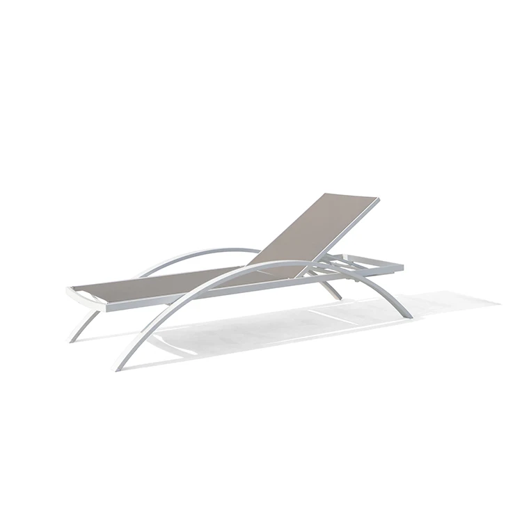 Outdoor Foldable Sun Chair Terrace Aluminum Lounge Sun Chair Pool