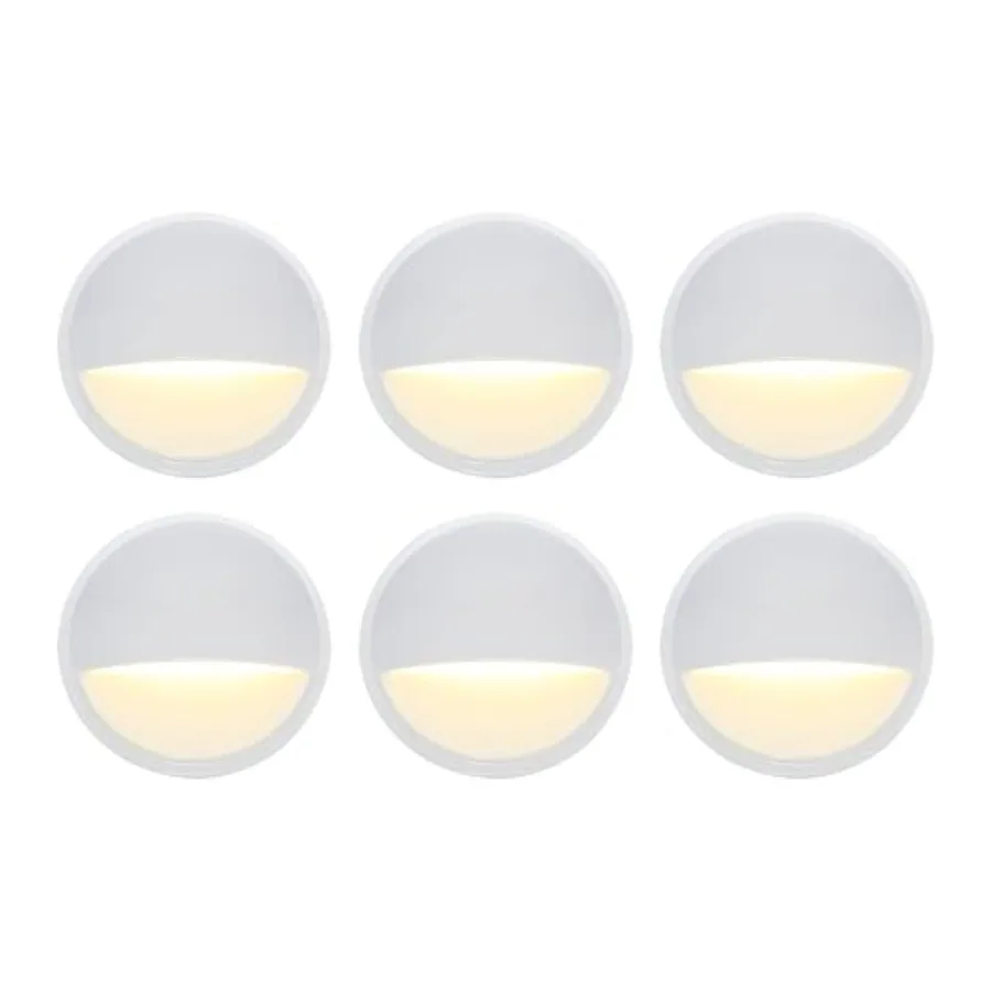 Landscape Deck Light Low Voltage 12V AC/DC Outdoor Patio Lighting LED 2W Step Light Die-Casting Aluminium with Glossy White Pow