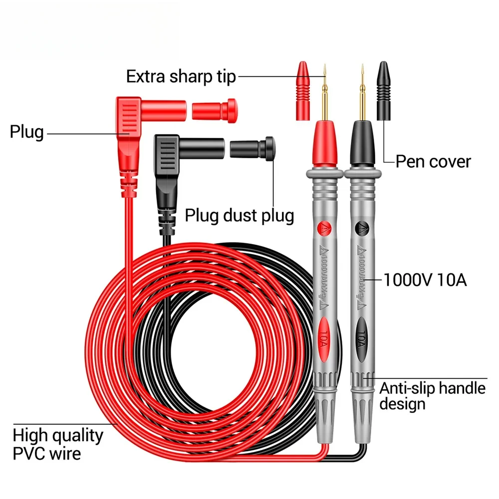 ANENG PT1005B Digital Multimeter Probe Test Leads 1000V 10A Universal Needle Tip Multi Meter Tester Lead Probe Wire Pen Cable image 2