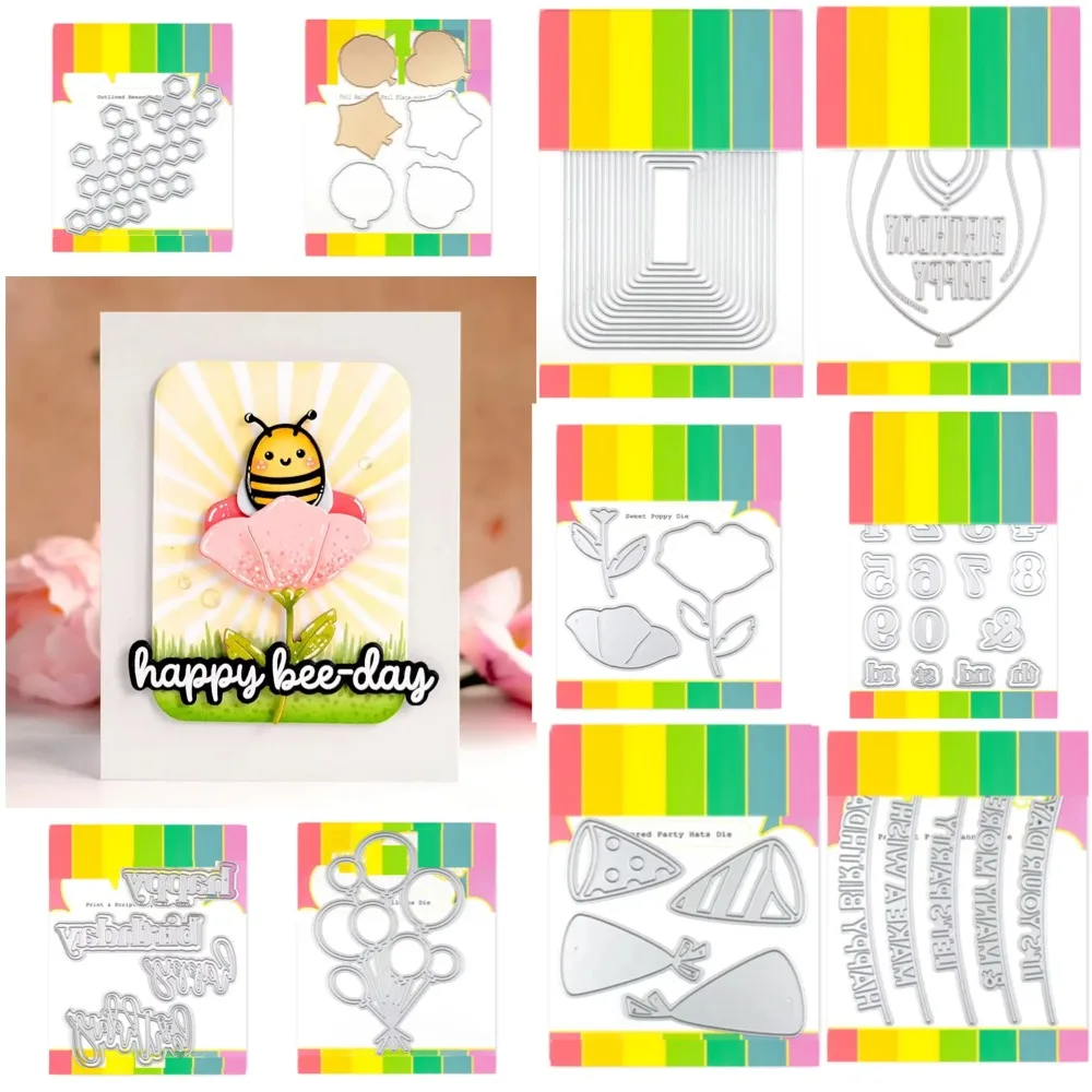 

Metal Cutting Dies Scrapbook Diary Decoration Stencil Embossing Template DIY Greeting Card Handmade 2025 New Balloon Words