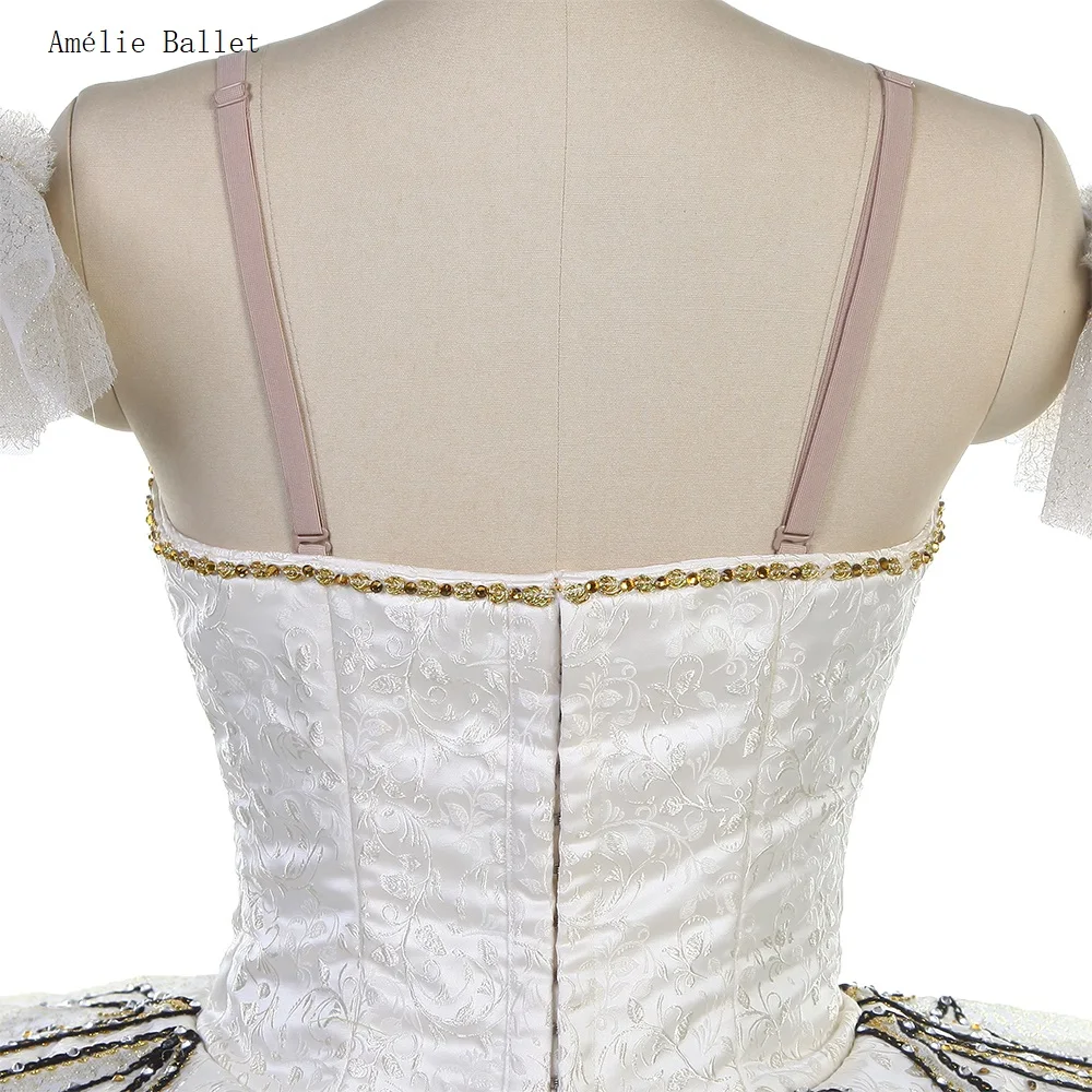 B24031 توتو باليه احترافي كلاسيكي عاجي للفتيات والنساء مصنوع حسب الطلب أزياء الأداء أو المنافسة #6