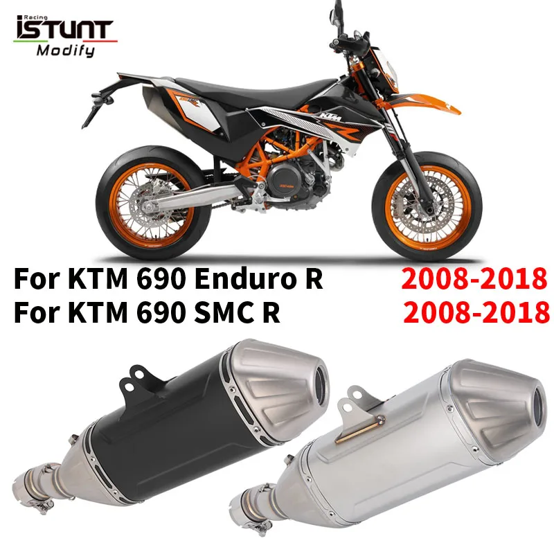 Slip On For KTM 690 Enduro R KTM690 SMC R Duke 2008 - 2018 Motorcycle Exhaust Escape Mid Link Pipe Muffler Removable DB Killer