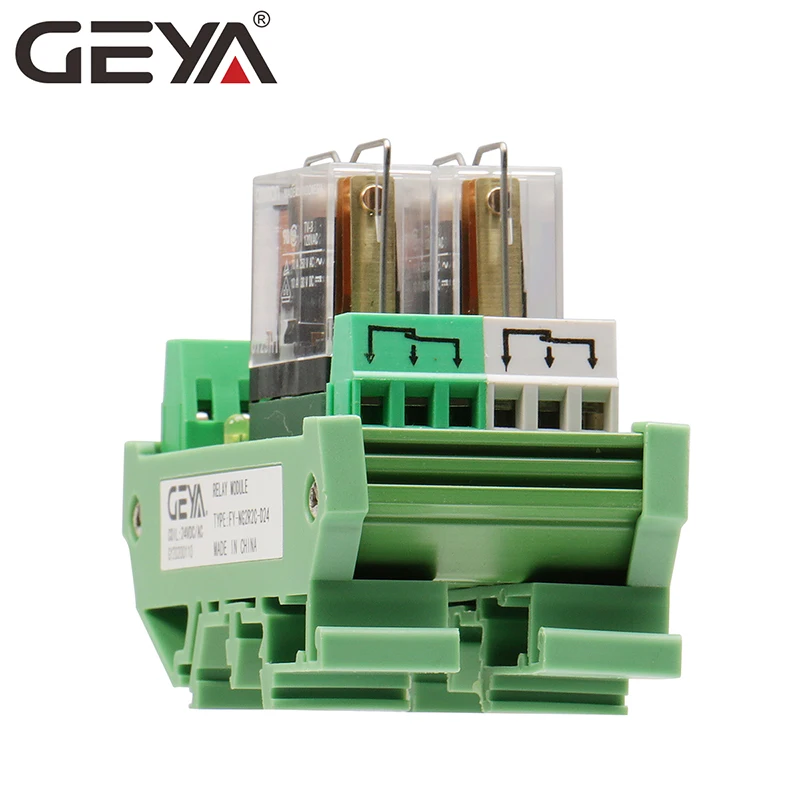 GEYA NG2R 2 Channel Relay Module  12V 24V  1SPDT Relay 10A Plug in Type Relay