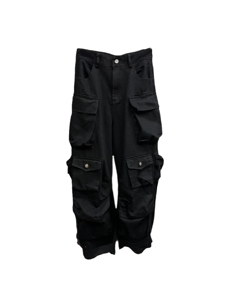 27-46 New 2024 Men Women Clothing Original Yamamoto Style Multiple Pockets Street Loose Cargo Pants Trousers Plus Size Costumes