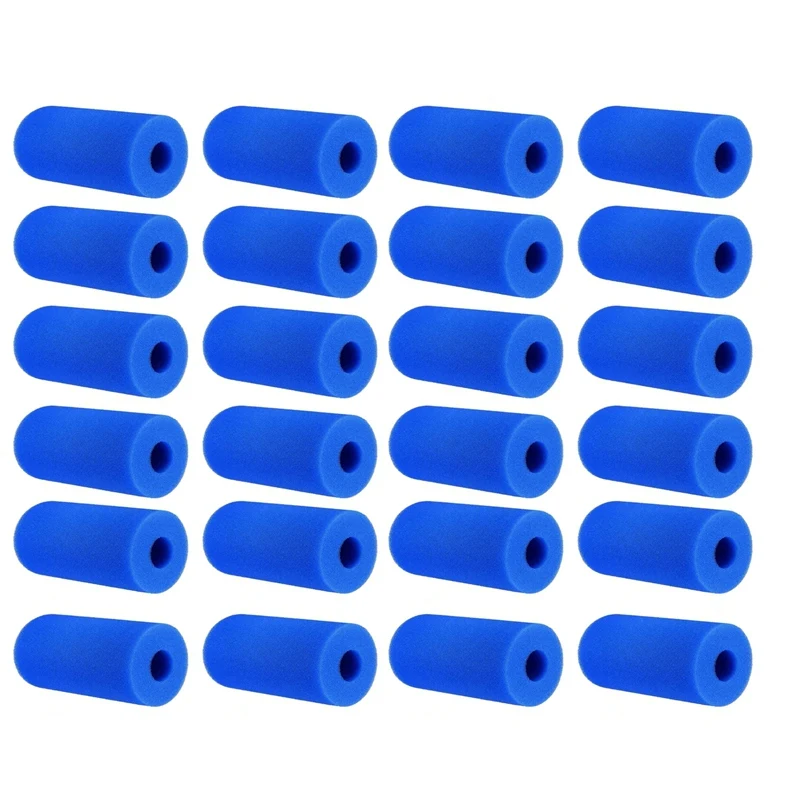 24Pcs Foam Filter Sponge For Intex Type A Reusable Washable Swimming Pool Aquarium Filter Accessories