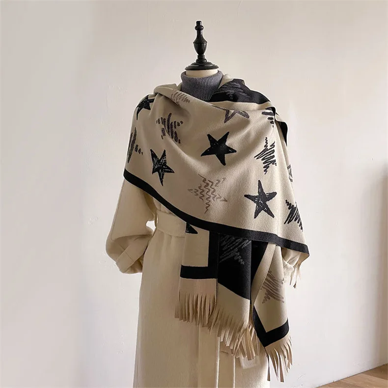 Japanese royal sister sweet sister wind chic wind Korean scarf female winter explosion imitation cashmere warm