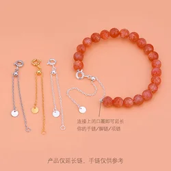 925 Sterling Silver semi-finished loose chain adjustable silicone beads extension chain cross chain DIY handmade bracelet access