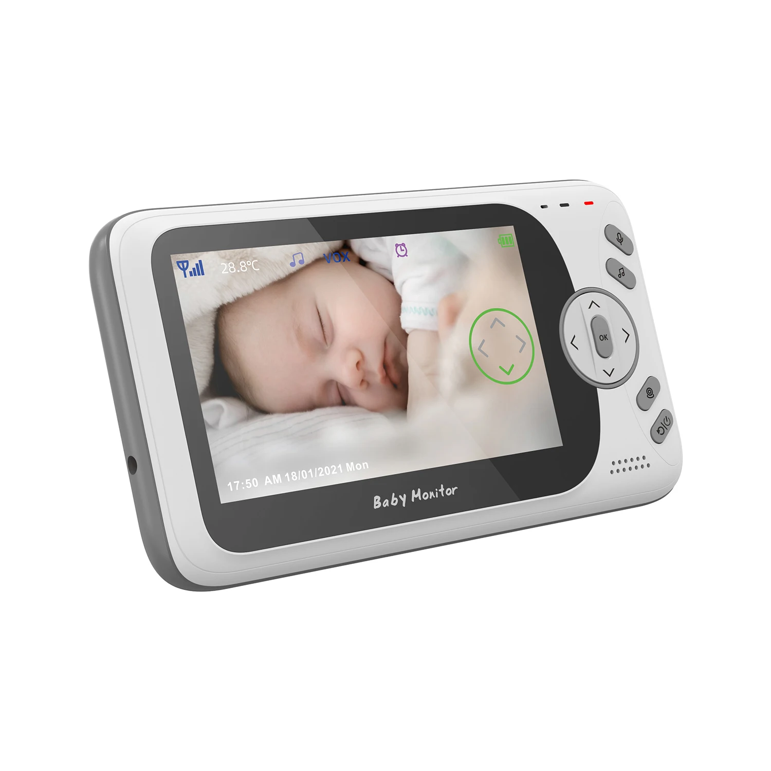 4.3 Inch Screen PTZ Video Baby Monitor Battery Security Nanny Cam Wireless Camera  Talk Back Night Vision Feeding Time Reminder