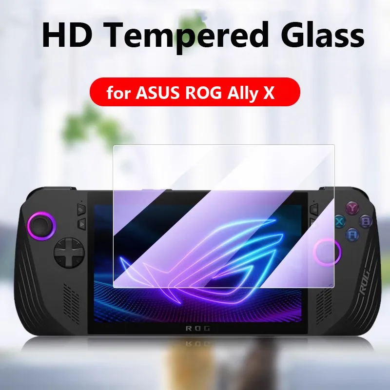 9H Hardness Clear Tempered Glass for ASUS ROG Ally X 2024  Anti-Fingerprints Screen Protector Protection Cover for ASUS ROG Ally