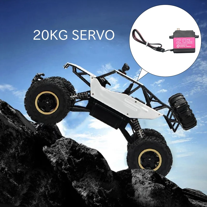 DS3218 Servo 20KG Full Metal Gear 25T Servo Arm Digital Servo Waterproof Mechanical Arm Fittings Baja Cars RC Cars Control Angle