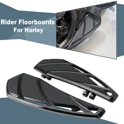 Front Floorboards Rider Footboard For Harley Touring FLHX Street Glide FLHR Road King Electra CVO Trike Models FLD Dyna Softail