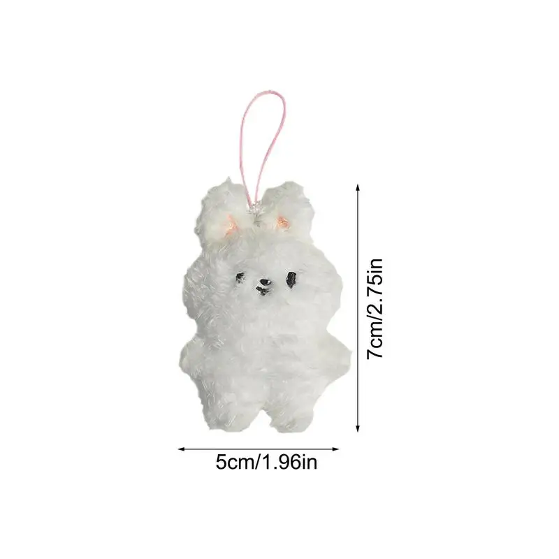 Słodki miś pluszowy breloczek mała zabawka lalka dziewczyny puszyste miękkie nadziewane plecak torba wisiorek breloczki na kluczyki do samochodu śmieszne akcesoria