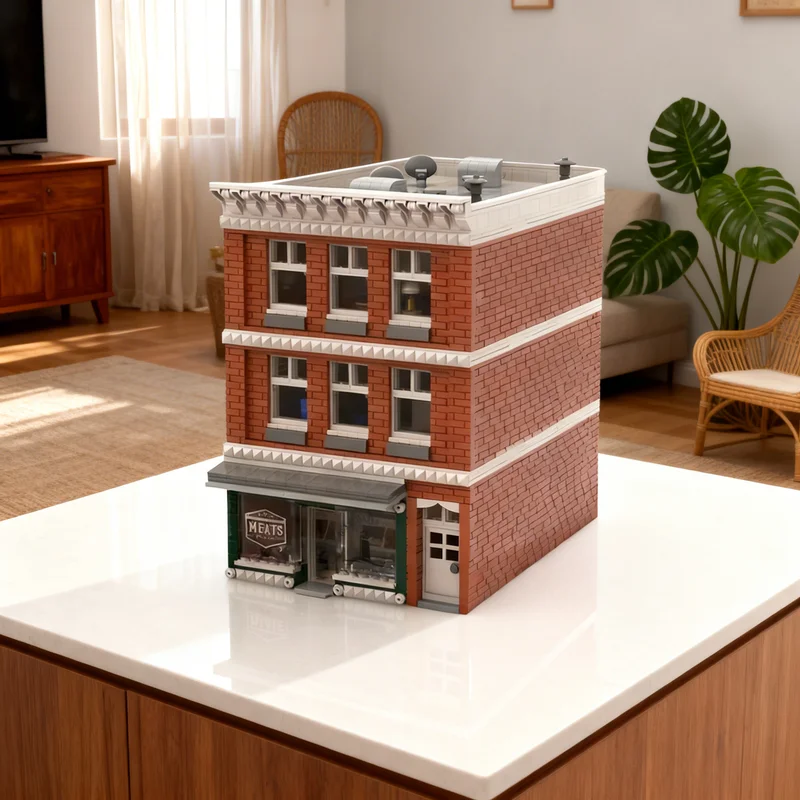 

5261pcs MOC Butcher Shop CM7 Modular Streetscape Model Building Blocks Creative Gift DIY Display Decor Adult Premium Kids Desk