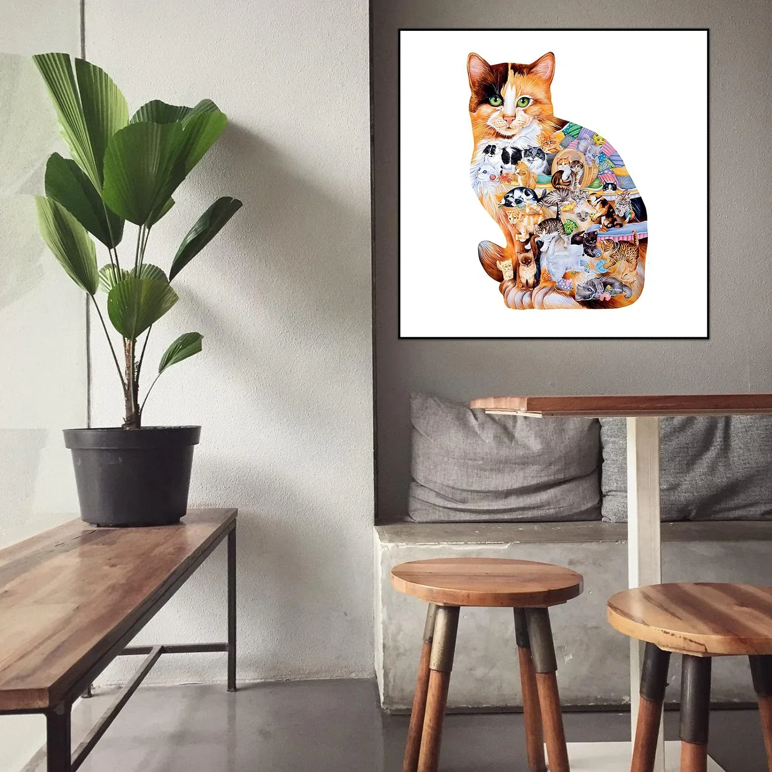 Rompecabezas de animales de madera para adultos, serie de animales, regalo de vacaciones DIY, juegos interactivos, juguetes educativos para niños