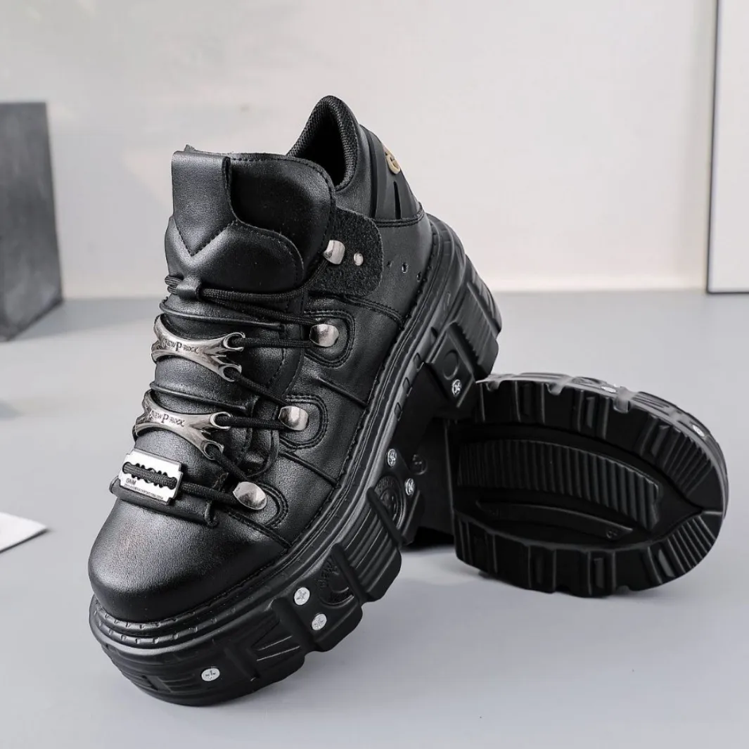 New Dark Dad Sneakers Chunky Platform Shoes Women Heavy Metal Gothic Punk Boots