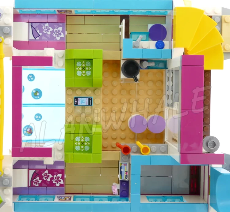 614 Stück Friends Sunshine Catamaran Yacht Sea Ship Boat 10760 Modellbausteine Spielzeug für kleine Mädchen, kompatibel mit