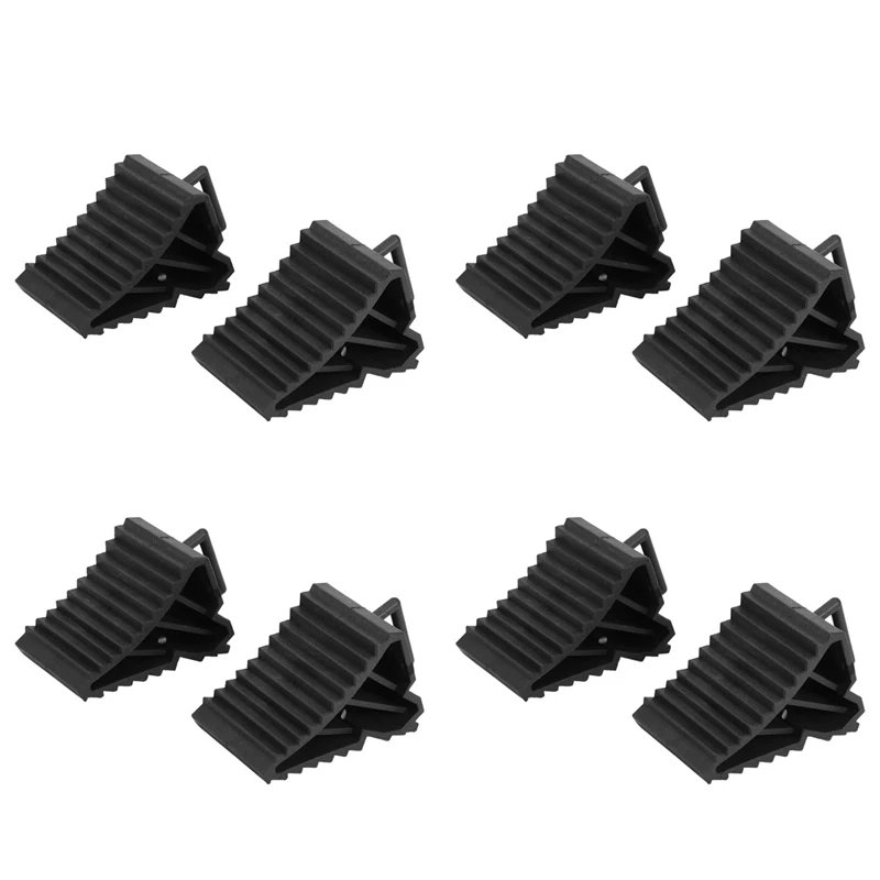 8Pcs Antislip Vehicle Car Truck Wheel Tire Chock Stop Block Black