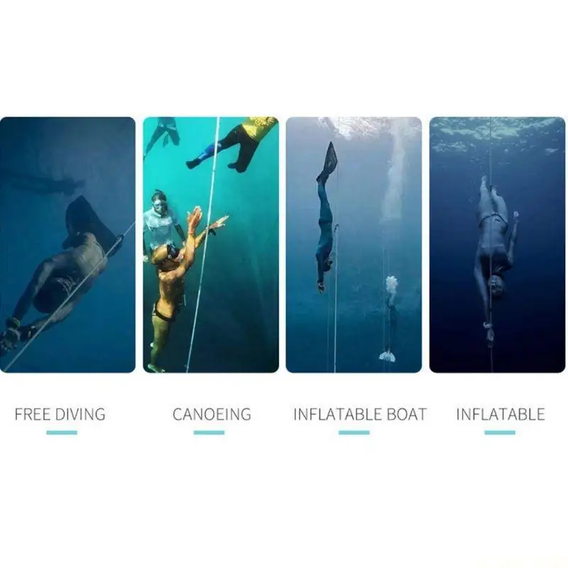 M5TC Diving Wrist Band Nylon Webbing Belt with Sticker Stainless Steel D-ring Strap Underwater Sports Equipments