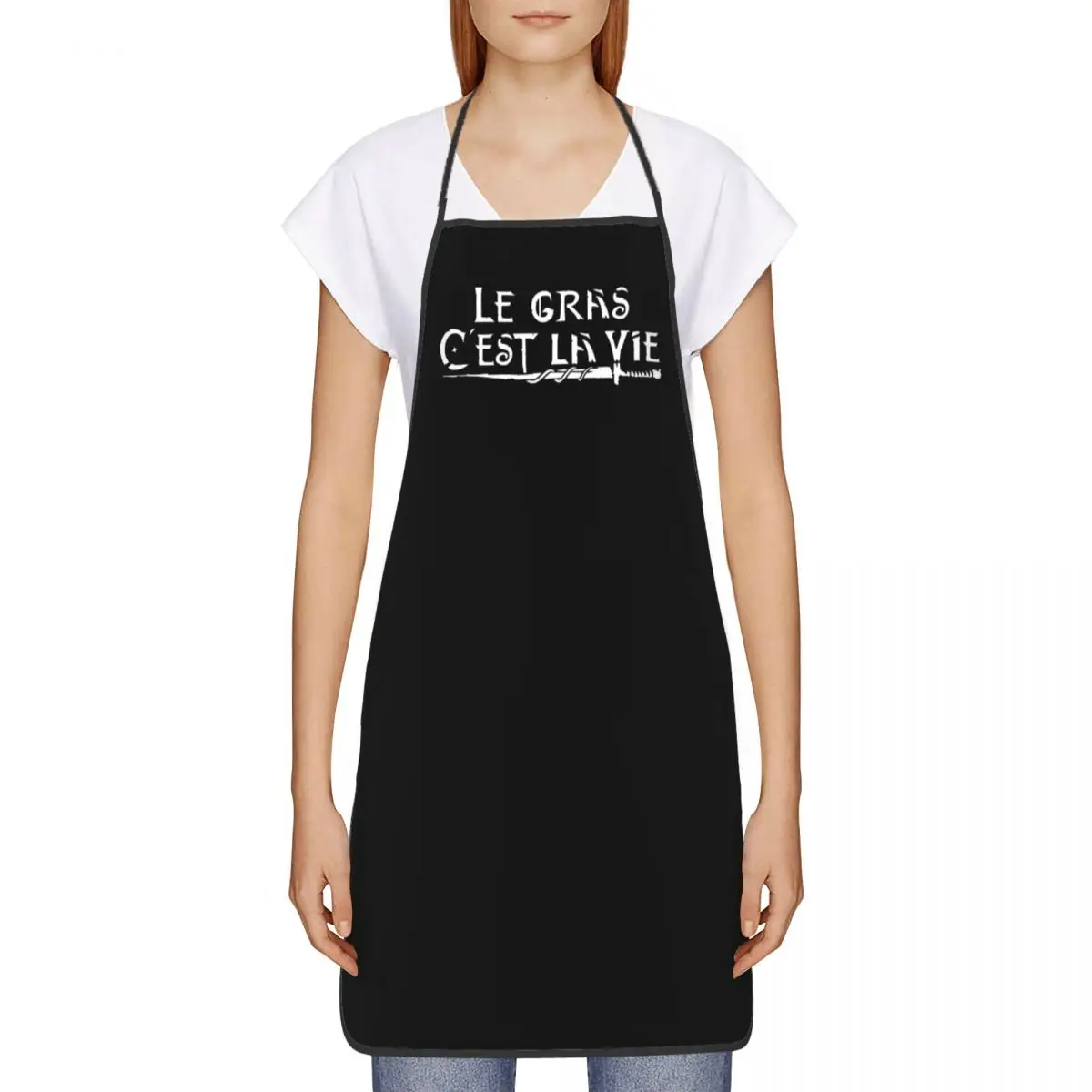 Le Gras C\'est La Vie Apron for Women Men Unisex Bib Kaamelott TV Movie Kitchen Cooking Tablier Cuisine Chef Baking