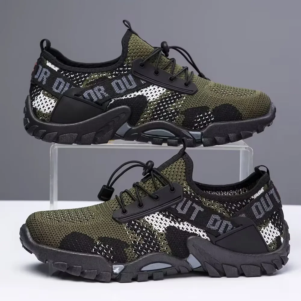 Spring Summer New Mesh Shoes for Man Fashion Anti-slip Wear-resistant Sports Outdoor Mountain Climbing Casual Sneakers Shoes Men