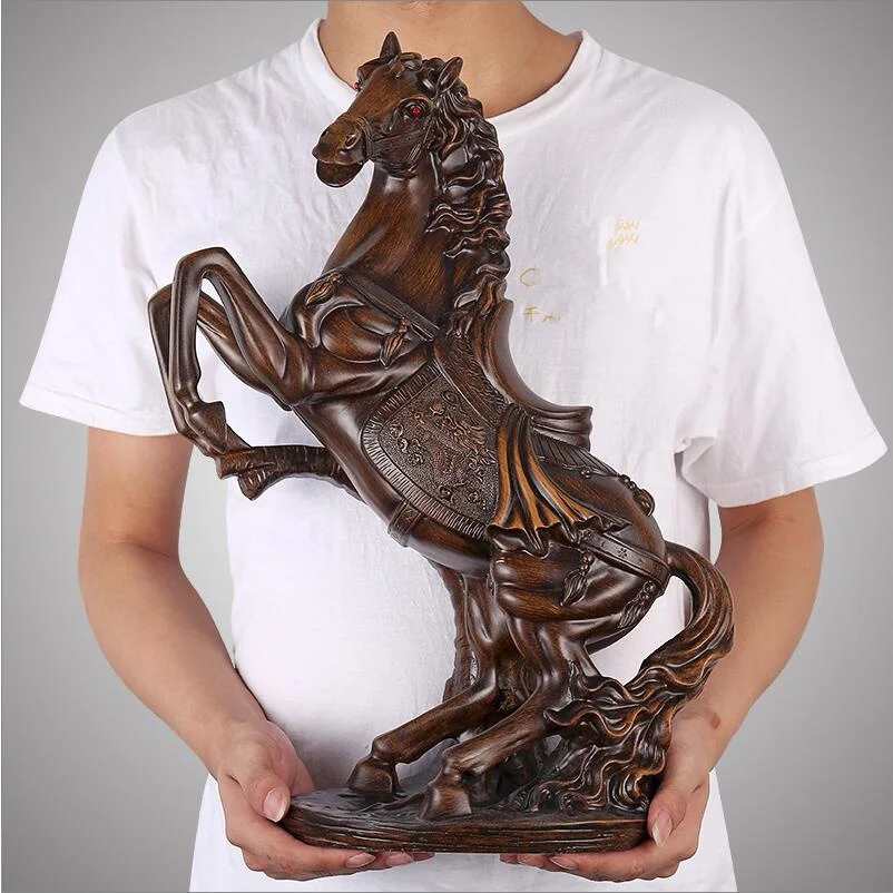 تأثيث المنزل الحرفية الديكور الحصان الاصطناعي تمثال زخرفة الراتنج الحرب الذهبية الحصان عيد ميلاد الأعمال هدية الكريسماس