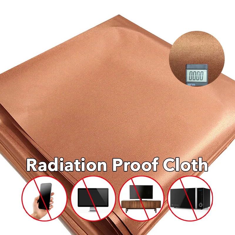 100cm Anti-radiation Faraday Fabric Conductive Copper Fabric Shield RFID/RF EMF Protection Cloth Block Signals WiFi/RF Material