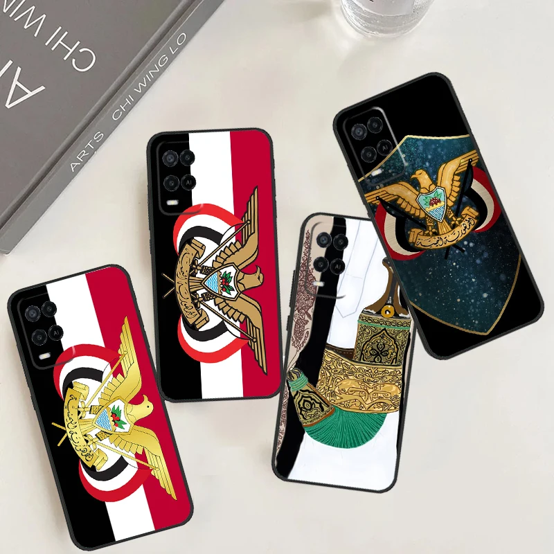 Yemen Coat of Arms Flag For OPPO A78 A98 A58 A5 A9 A53 A17 A57 A77 A16 A76 A96 A54S A74 A94 A15 A52 A72 A93 Case