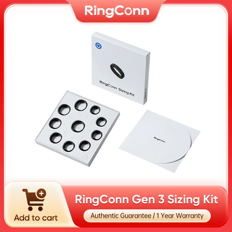 RingConn Gen 3 Smart Ring Sizing Kit Measure Finger Size 6-15 10 Available Sizes Size Check Before Purchase Accessory