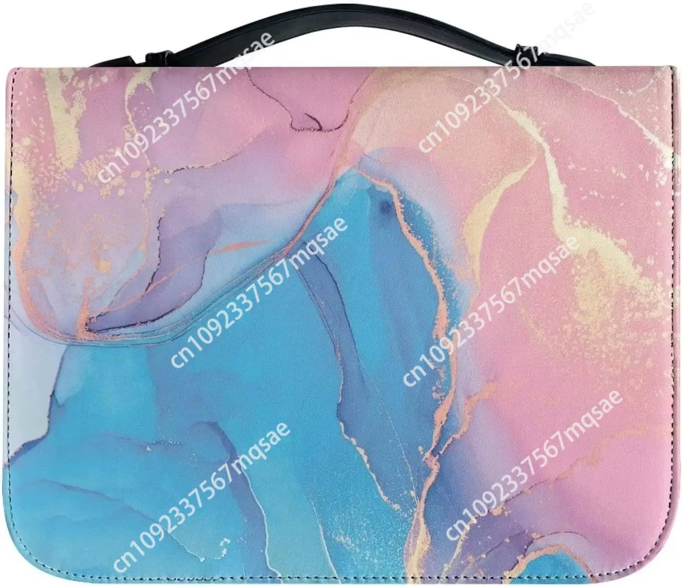 Marble Bible Cover for Men White and Gold Custom for Women Girl with Handle and Zipper Bible Bag Journal Case Christian Gift