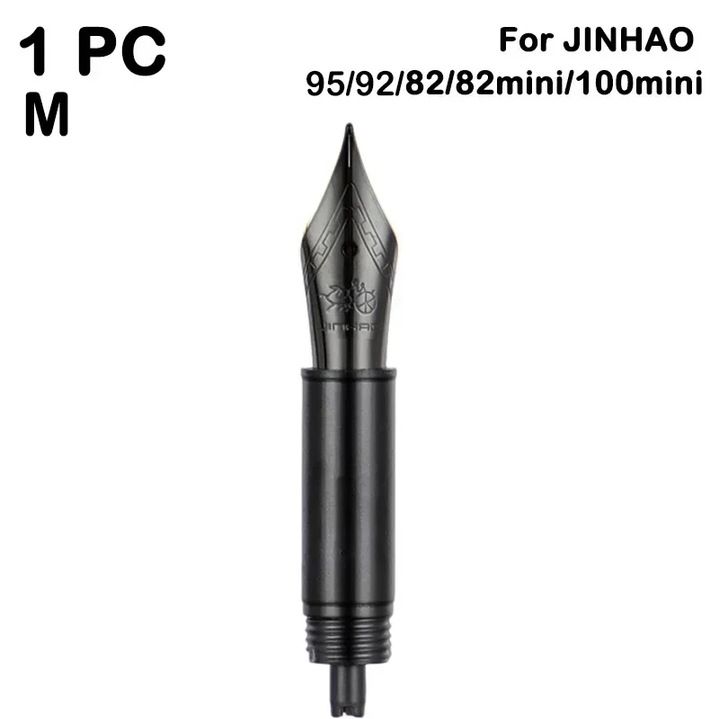 Imagem -03 - Jinhao Caneta Tinteiro Ponta para 9019 X159 82 100 9056 9036 Série Papelaria Material de Escritório Escolar Cor Prata Preta