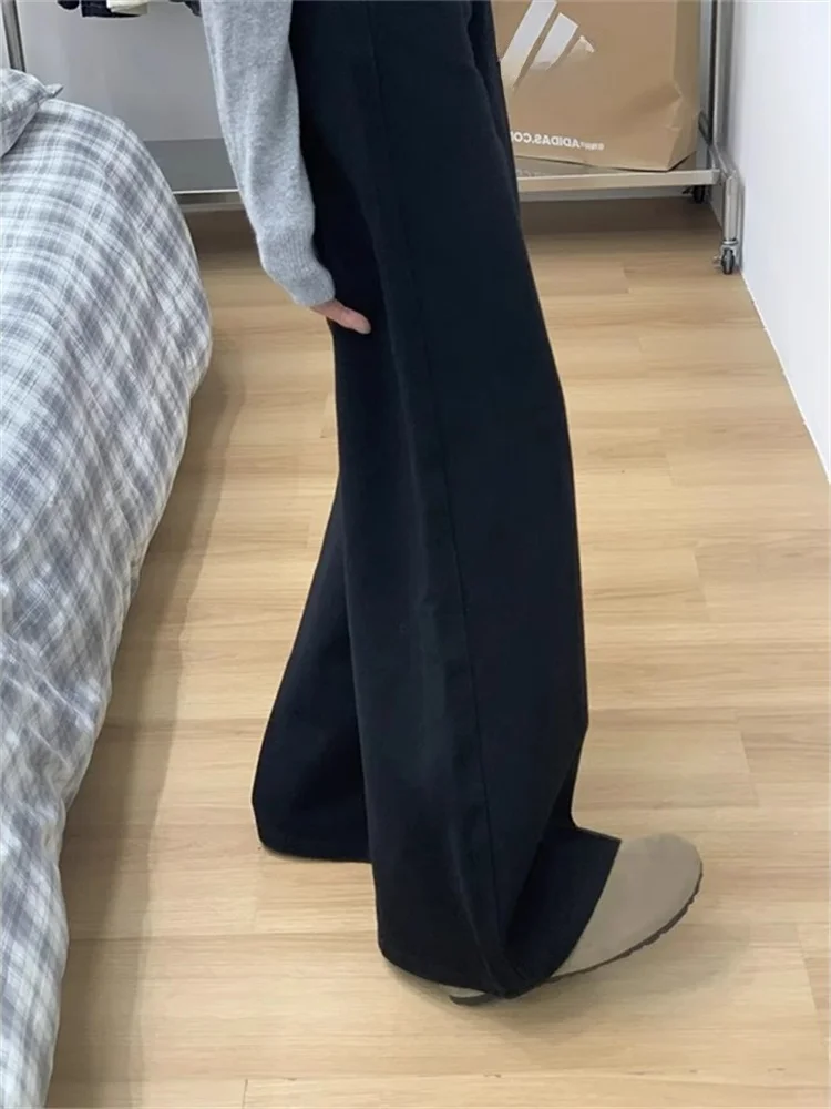 Luźne jeansy damskie z wysokim stanem, szerokimi nogawkami, o kroju litery A, nowe na jesień, luźne, nie legginsy, dzwony, dla figury typu gruszka...