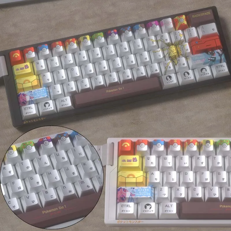 

125 Key Pikachu Keycaps ABS Universal Mechanical Keyboard Keycaps DIY PBT Cross Axis Mechanical Keyboard Keycap Accessories New