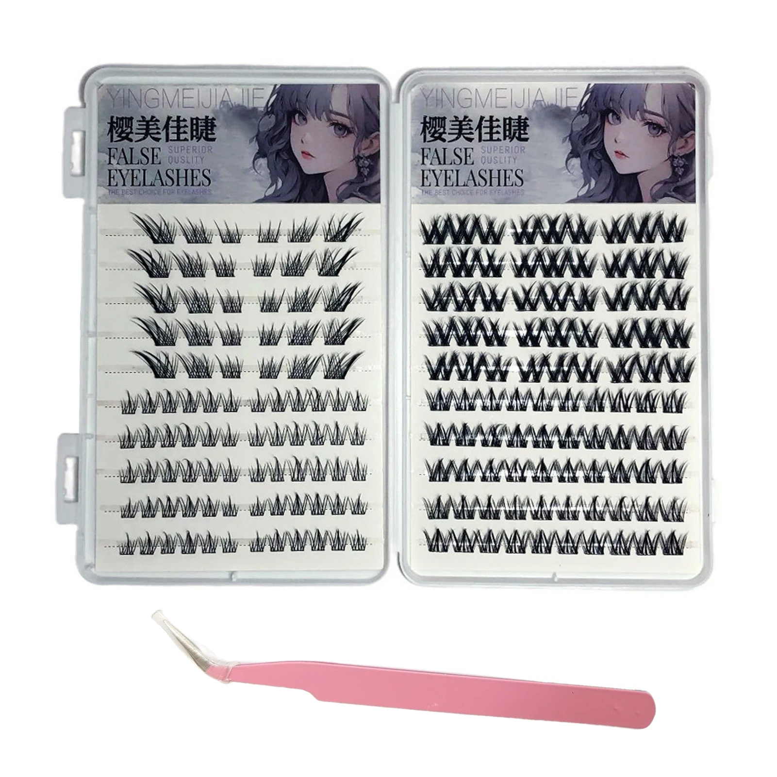 DIY No Glue False Eyelashes Adhesive Strips Glue free Natural Self Adhesive Volume cluster Eyelashes For Daily And Stage Wear