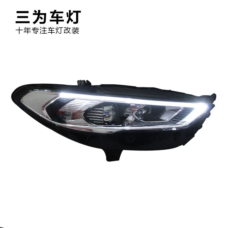 High brightness headlight assembly for FORD Mondeo 2017 car LED light with angel eye and drl