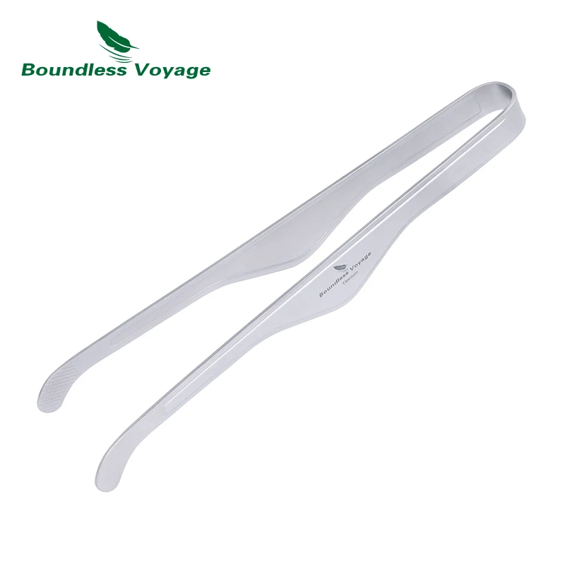 Clipe de titânio para viagem sem limites, pinça multiuso para cozinha, comida, copo kongfu, buffet, salada, bife, churrasco ti1013t