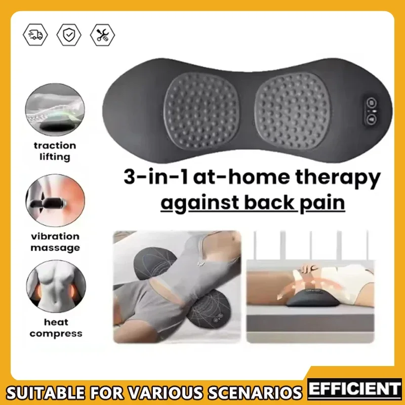 Masajeador de espalda Shiatsu portátil 3 en 1 para cama, alivio del dolor de tejido profundo, relajación de hombros, parte inferior de la espalda y la cintura