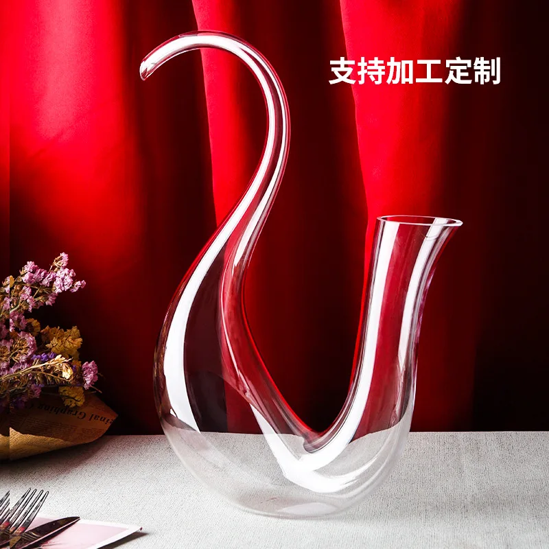 Crystal Red Wine Decanter Personalized Swan Classic Big Belly Pourer Wine Household European Style