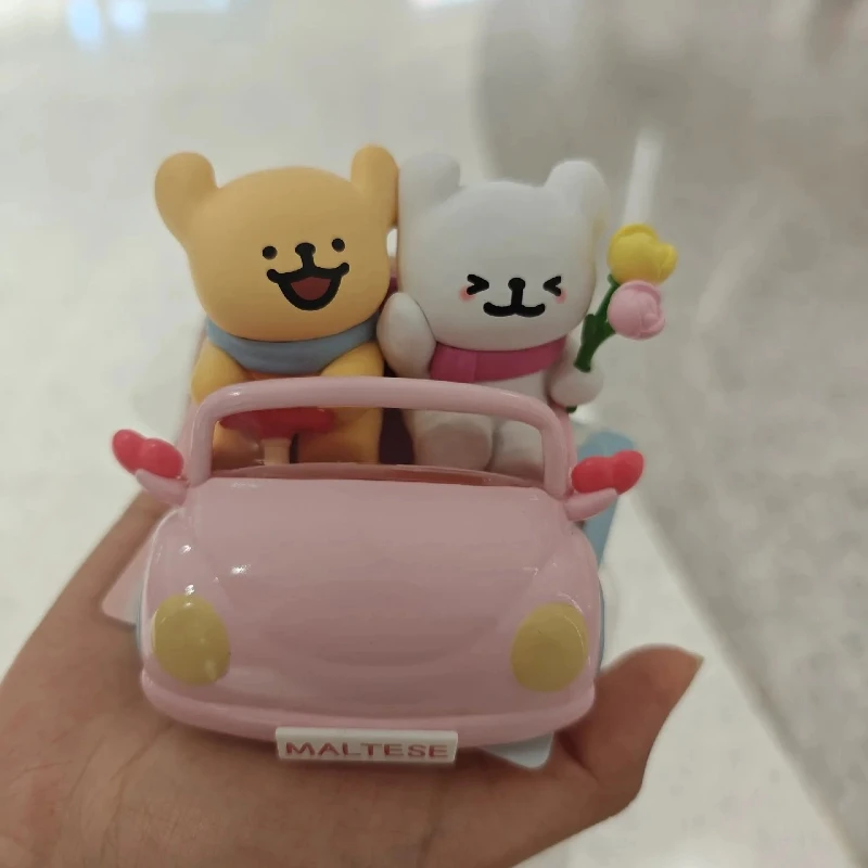 Plzdot Maltese Line Puppy Happy Outing Series Plush Blind Box Caixa Caja Boneka Lucu Hadiah untuk Anak Perempuan dan Laki-laki Kotak Misteri Tas Dekorasi