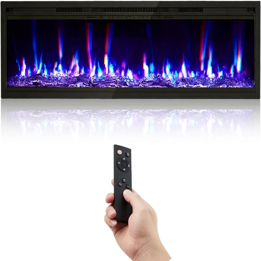 

42 in Electric Fireplace Heater with Remote Control for Modern Home Decor 5000 BTU Heat Output Ideal for Living Rooms and Bedro