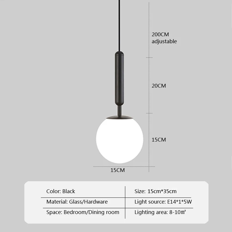 Imagem -05 - Nórdico Led Luz Pingente de Vidro Bola Azul Pendurado Luz Jóia Vinho Vermelho Decoração da Sala de Estar Interior Quarto Âmbar Lustre